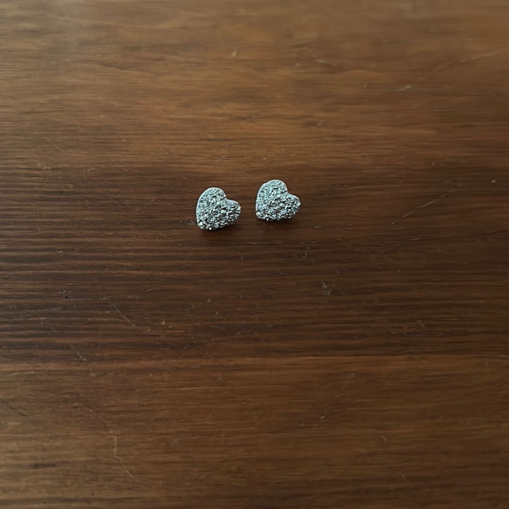 Handmade heart earrings lightweight